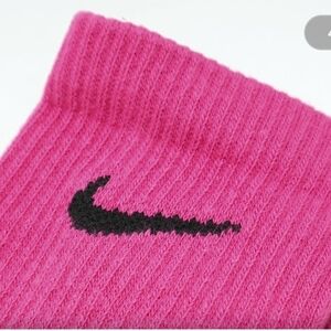 Nike Crew Socks - Vivid Pink with Black Swoosh